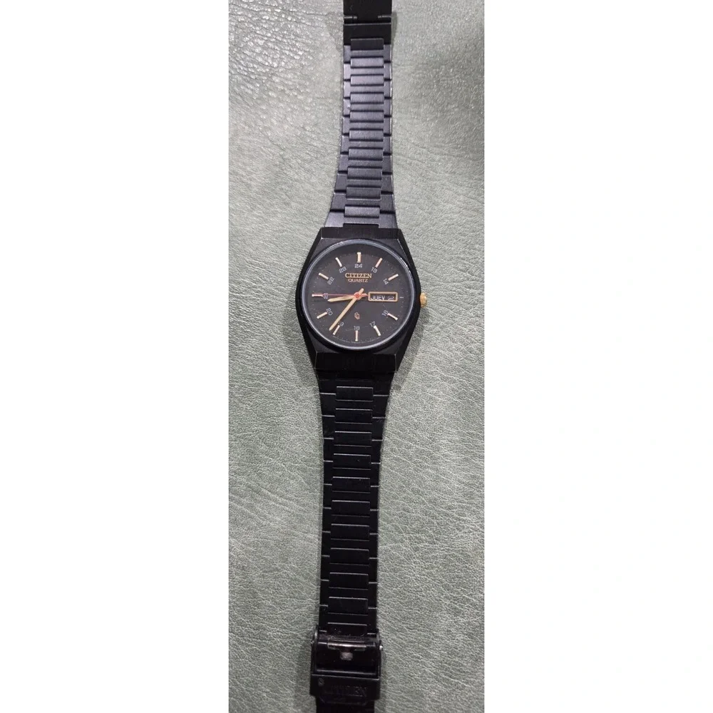 Citizen Quartz CQ Black PVD Mens Watch - 35-8479 Model GN-4W-S NEEDS BATTERY